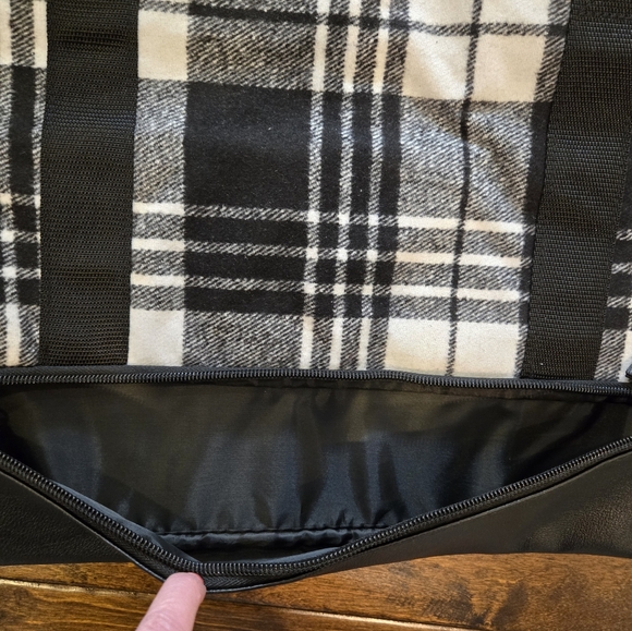 New In Bag DSW Tote Bag Black & White Plaid - Picture 8 of 9